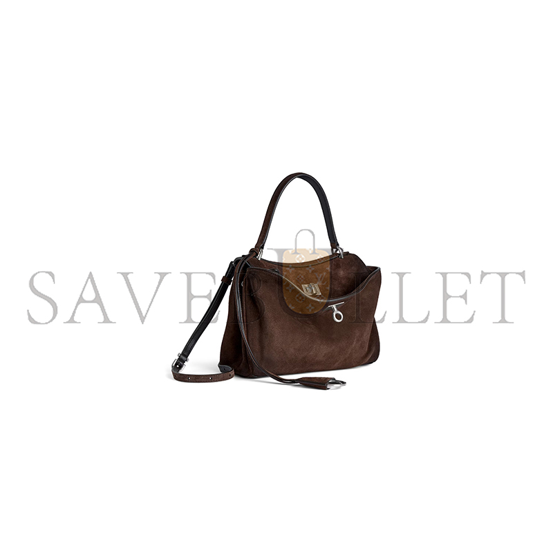 BALENCIAGA WOMEN'S RODEO HANDBAG MINI IN ESPRESSO 8437122AB4G2308 (23*17*10cm) BALENCIAGA WOMEN'S RODEO HANDBAG MINI IN ESPRESSO 8437122AB4G2308 (23*17*10cm)